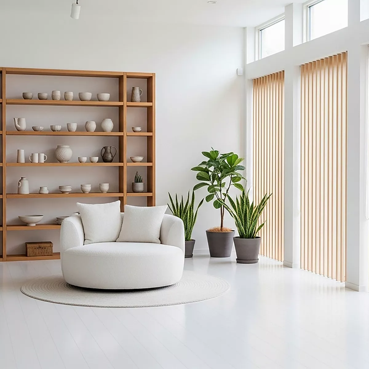 Pavimento in Laminato effetto legno bianco